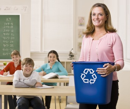 Recycling bins for paper and plastics