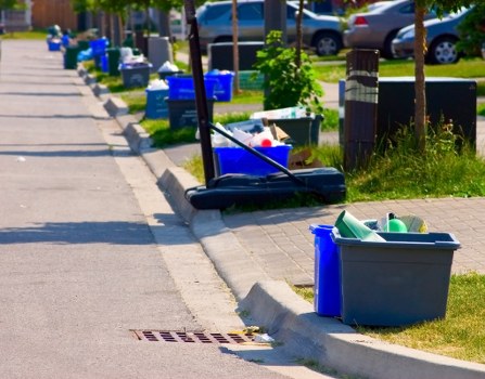 Community recycling event in progress