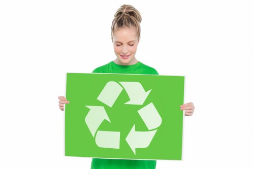 Eco-friendly waste management practices on a construction site